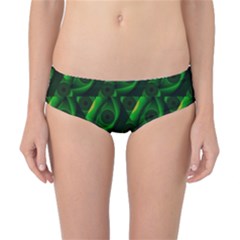 Green Eye Line Triangle Poljka Classic Bikini Bottoms by Mariart