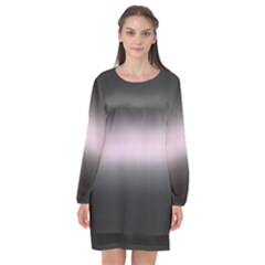 Decorative Pattern Long Sleeve Chiffon Shift Dress  by ValentinaDesign