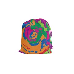 Abstract Art Drawstring Pouches (small)  by ValentinaDesign