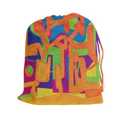 Abstract Art Drawstring Pouches (xxl) by ValentinaDesign