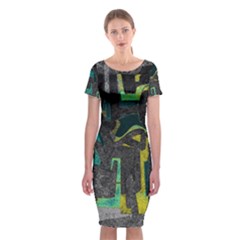 Abstract Art Classic Short Sleeve Midi Dress by ValentinaDesign