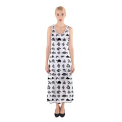 Fish Pattern Sleeveless Maxi Dress by ValentinaDesign