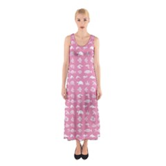 Fish Pattern Sleeveless Maxi Dress by ValentinaDesign