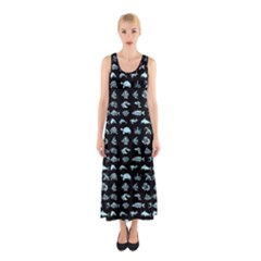 Fish Pattern Sleeveless Maxi Dress by ValentinaDesign