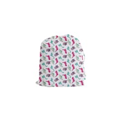Dinosaurs Pattern Drawstring Pouches (xs)  by ValentinaDesign