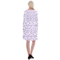 Floral pattern Long Sleeve Velvet Front Wrap Dress View2