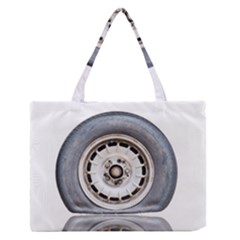 Flat Tire Vehicle Wear Street Medium Zipper Tote Bag by Nexatart