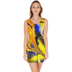 Fractal Art Pattern Cool Sleeveless Bodycon Dress by Nexatart