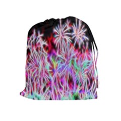 Fractal Fireworks Display Pattern Drawstring Pouches (extra Large) by Nexatart