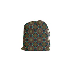 Seamless Abstract Peacock Feathers Abstract Pattern Drawstring Pouches (xs)  by Nexatart