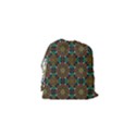 Seamless Abstract Peacock Feathers Abstract Pattern Drawstring Pouches (XS)  View2