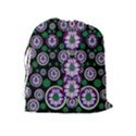 Fantasy Flower Forest  In Peacock Jungle Wood Drawstring Pouches (Extra Large) View2