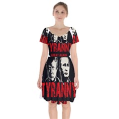Make Tyranny Great Again Short Sleeve Bardot Dress by Valentinaart