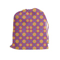 Colorful Geometric Polka Print Drawstring Pouches (extra Large) by dflcprints