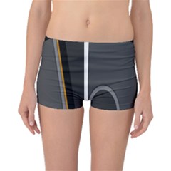 Flag Grey Orange Circle Polka Hole Space Boyleg Bikini Bottoms by Mariart