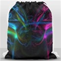 Light Waves Light Red Blue Drawstring Bag (Large) View2