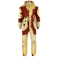 Happy Cartoon Baby Lion Hooded Jumpsuit (men)  by Catifornia