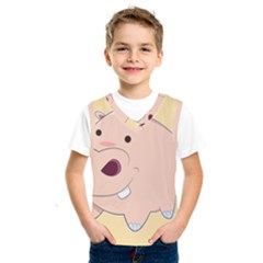 Happy Cartoon Baby Hippo Kids  Sportswear by Catifornia