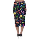 Beach Pattern Velvet Midi Pencil Skirt View2