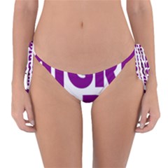 Migraine Warrior With Ribbon Reversible Bikini Bottom by MigraineursHideout