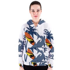 Surf - Laguna Women s Zipper Hoodie by Valentinaart