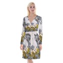 Morning Promise Long Sleeve Velvet Front Wrap Dress View1