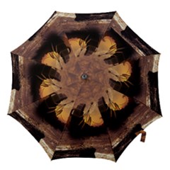 Steampunk Fractalscape, A Ship For All Destinations Hook Handle Umbrellas (large) by jayaprime
