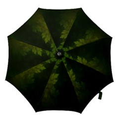 Beautiful Fractal Pines In The Misty Spring Night Hook Handle Umbrellas (large) by jayaprime