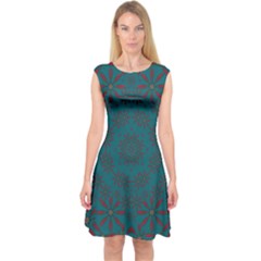 Stars Of Golden Metal Capsleeve Midi Dress by pepitasart