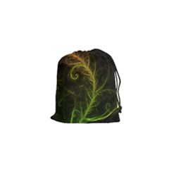 Fractal Hybrid Of Guzmania Tuti Fruitti And Ferns Drawstring Pouches (xs)  by jayaprime
