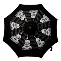 Eat, Sleep, Meditate, Repeat  Hook Handle Umbrellas (medium) by Valentinaart