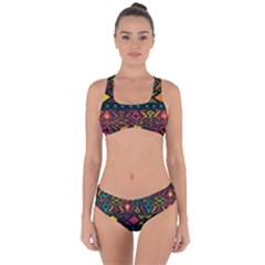 Bohemian Patterns Tribal Criss Cross Bikini Set by BangZart