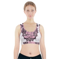 Ornate Buddha Sports Bra With Pocket by Valentinaart