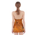 Vector Seamless Pattern With Spider Web On Orange Halter Swimsuit Dress View2