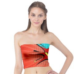 Comic Book Vs With Colorful Comic Speech Bubbles  Tube Top by LimeGreenFlamingo
