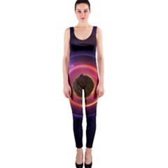 The Little Astronaut On A Tiny Fractal Planet Onepiece Catsuit by jayaprime