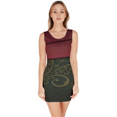 Beautiful Floral Textured Sleeveless Bodycon Dress by BangZart