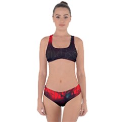 Spider Webs Criss Cross Bikini Set by BangZart