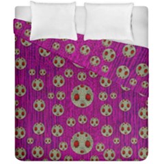 Ladybug In The Forest Of Fantasy Duvet Cover Double Side (california King Size) by pepitasart