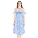 Peace Sign Backgrounds Shoulder Tie Bardot Midi Dress View1