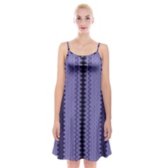 Zig Zag Repeat Pattern Spaghetti Strap Velvet Dress by BangZart