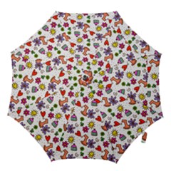 Cute Doodle Wallpaper Pattern Hook Handle Umbrellas (large) by BangZart