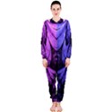 Beautiful Lilac Fractal Feathers of the Starling OnePiece Jumpsuit (Ladies)  View1