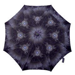 Amazing Fractal Triskelion Purple Passion Flower Hook Handle Umbrellas (large) by jayaprime