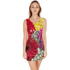 Flowers Gerbera Floral Spring Sleeveless Bodycon Dress by BangZart