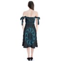 Background Abstract Decorative Shoulder Tie Bardot Midi Dress View2