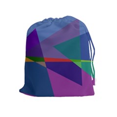Abstract #415 Tipping Point Drawstring Pouches (extra Large) by RockettGraphics