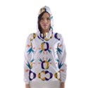 Pattern Circular Birds Hooded Wind Breaker (Women) View1