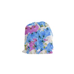 Tulips Floral Pattern Drawstring Pouches (xs)  by paulaoliveiradesign