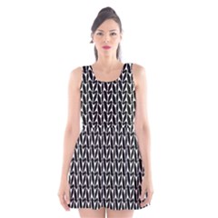 Flying-v Electric Guitar Color Picker With Black Background Scoop Neck Skater Dress by Brini